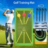 18.85x9.25x0.35in Golf Training Mat for Swing Detection Batting Path Feedback Practice Pad Portable Rolling Golf Training Aid Mat for Indoor Outdoor