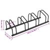 Bike Rack for 4 Bikes Black Steel