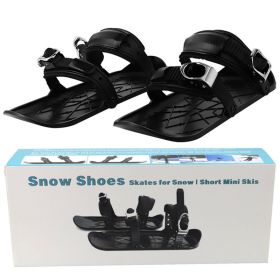 Outdoor Sports Snow Ultra-Thin Ski Shoes (Option: Black-One Size)