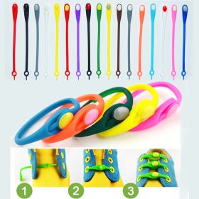 Silicone Elastic Multi-size Horn-shaped Shoelaces (Option: 12mixed)