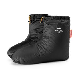 Warm down foot cover (Option: Black-M)