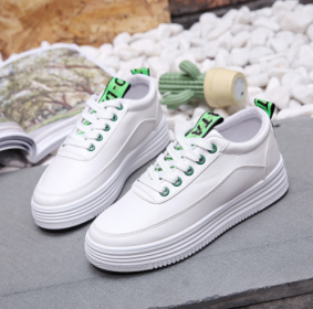 Breathable women Sneaker student casual canvas shoes (Option: Green-36)