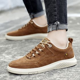 Men's sports shoes (Option: Brown-44)