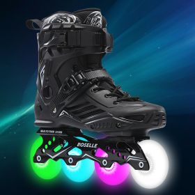 Inline Skates For Men And Women (Option: Black full flashing wheel-37)