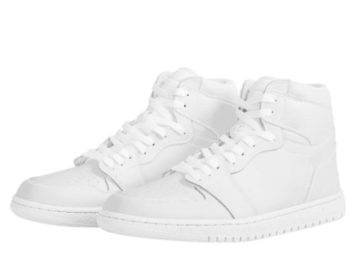 Customizable White High-top Lace-up Basketball Shoes (Option: White-36)