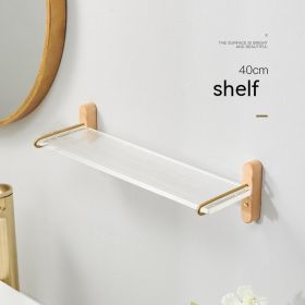 Acrylic Bathroom Walnut Storage Rack Punch Free Storage Rack (Option: 40 Long Beech Shelf)