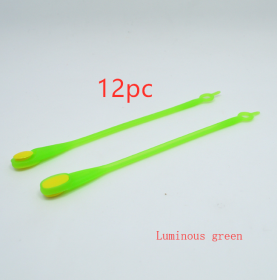 Silicone Elastic Multi-size Horn-shaped Shoelaces (Option: Luminous green)