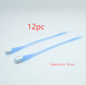 Silicone Elastic Multi-size Horn-shaped Shoelaces (Option: Luminous blue)