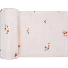 Bamboo Cotton Cloth Bag Single Baby Wrapping Blanket Cover Blanket (Option: Small Floral-120x120)