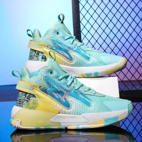 Luminous High-top Basketball Shoes (Option: Green-36)