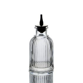 Argy Wormwood Bottles Vintage Carved Glass Wine Bottle With Stopper (Option: Striped Bottle)