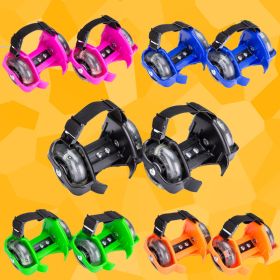 Pvc Children's Roller Skates Three-color Luminous Roller Skates (Option: Random)