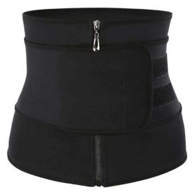 Workout Waist Trainers for Women Sweat Waist Trimmers Weight Loss Body Shaper (Color: Single belt Black)