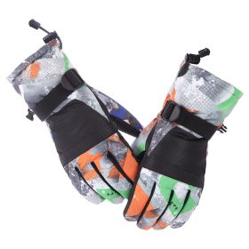 Winter Gloves Waterproof Ski Gloves Insulated Snowboard Gloves (Color: Black)