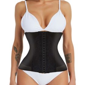 Waist trainer shaper corset slimming Belt underwear body shaper shapewear faja slimming belt tummy Sheath (Color: black 2)