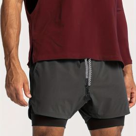 Versatile Summer Shorts with Zipper Pocket for Your Ultimate Workout (Color: dark gray)