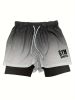 Summer Workout Gym Shorts with Zipper Pocket for Men