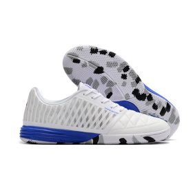 Mesh MD Shock Absorption Training Shoes Flat Bottom (Option: White Spot Blue-40)